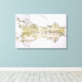 Duivelsbrug schets, Kirkby Lonsdale Canvas Afdruk (Insitu (Houten vloer))