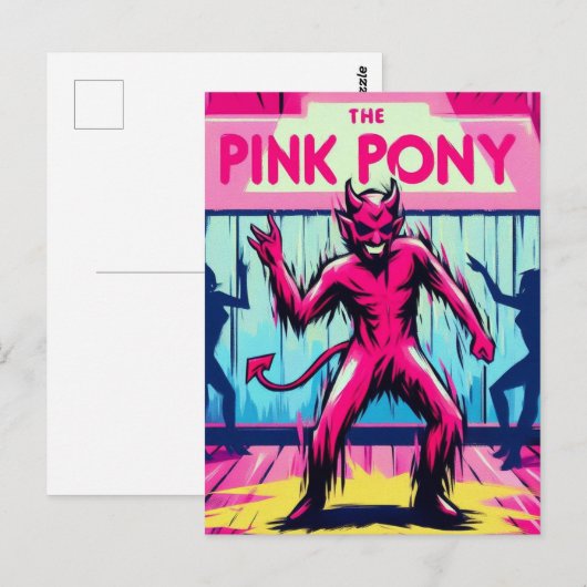 Duivelsdansen bij Pink Pony Briefkaart (Voorkant / Achterkant)