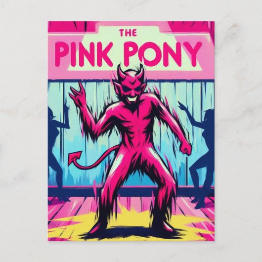 Duivelsdansen bij Pink Pony Briefkaart (Voorkant)