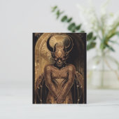 Duivelse Demon Art Briefkaart (Staand voorkant)
