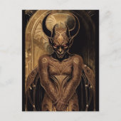 Duivelse Demon Art Briefkaart (Voorkant)