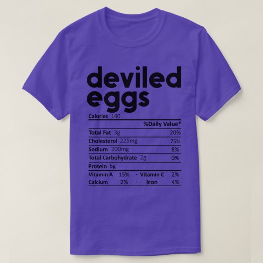 Duivelse Eieren Voeding Feiten Gift Grappig Thanks T-shirt (Design voorkant)