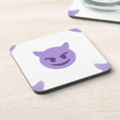 duivelse emoji bier onderzetter (Linkerzijde)