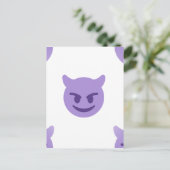 duivelse emoji briefkaart (Staand voorkant)