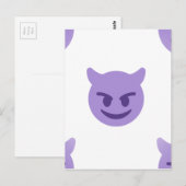 duivelse emoji briefkaart (Voorkant / Achterkant)