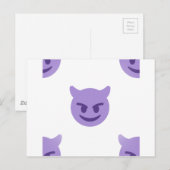 duivelse emoji briefkaart (Voorkant / Achterkant)