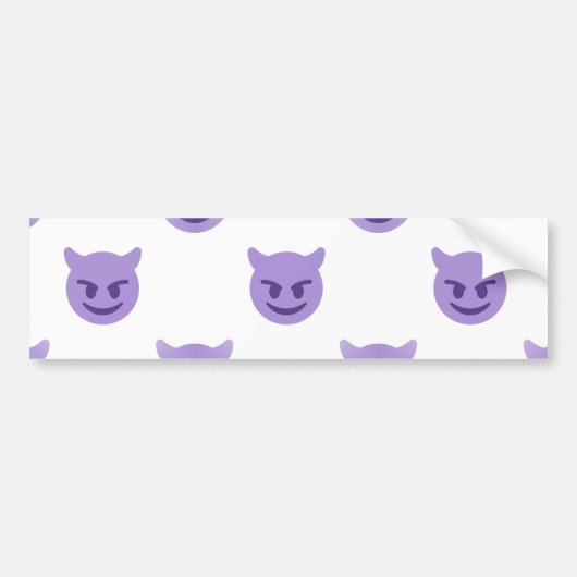 duivelse emoji bumpersticker (Voorkant)
