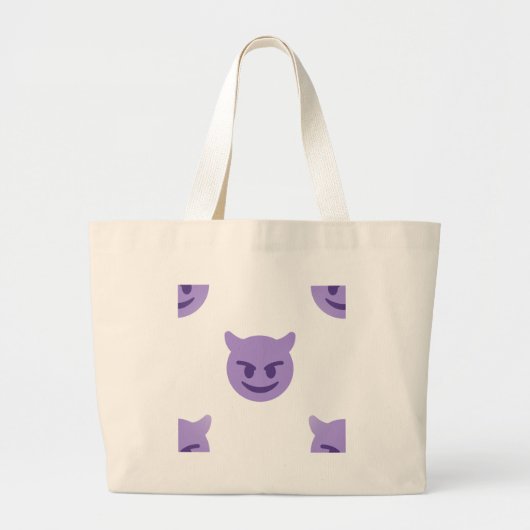 duivelse emoji grote tote bag (Voorkant)