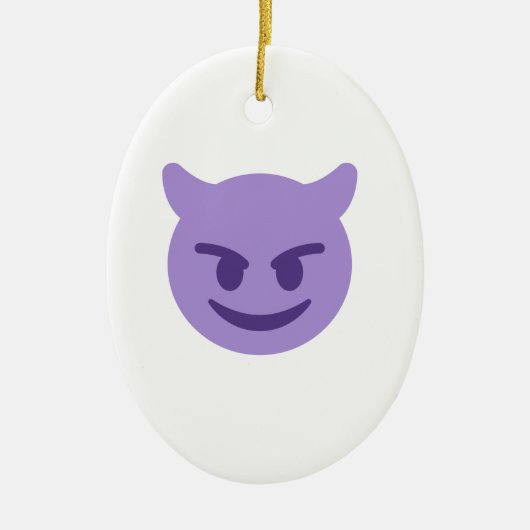 duivelse emoji keramisch ornament (Voorkant)