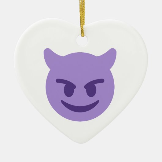 duivelse emoji keramisch ornament (Voorkant)
