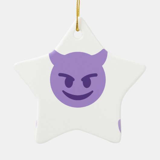 duivelse emoji keramisch ornament (Voorkant)