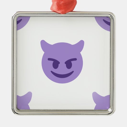 duivelse emoji metalen ornament (Voorkant)