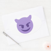 duivelse emoji ovale sticker (Envelop)