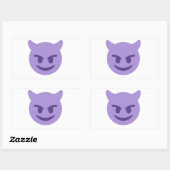 duivelse emoji rechthoekige sticker (Vel)