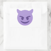 duivelse emoji rechthoekige sticker (Tas)