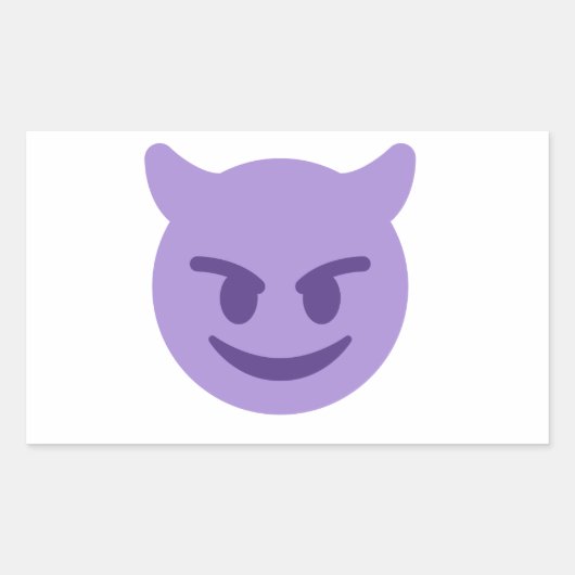 duivelse emoji rechthoekige sticker (Voorkant)