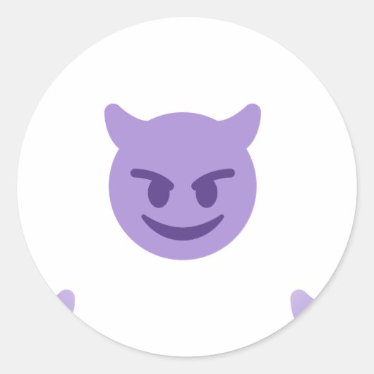 duivelse emoji ronde sticker (Voorkant)