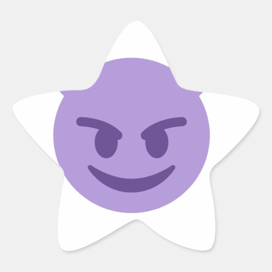 duivelse emoji ster sticker (Voorkant)