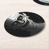 Duivelse Halloween Vampire Ronde Kartonnen Onderzetter (Gebogen)