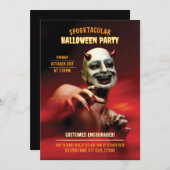 Duivelse Halloweenfeest. Kostuums worden aangemoed Kaart (Voorkant / Achterkant)