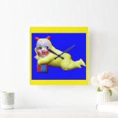 duivelse kleine imp vierkante klok (Huis)