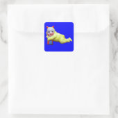 duivelse kleine imp vierkante sticker (Tas)