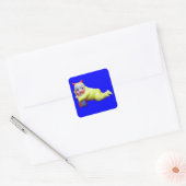 duivelse kleine imp vierkante sticker (Envelop)
