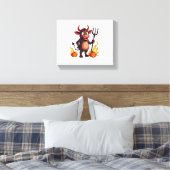 Duivelse Koe Mischief Canvas Afdruk (Insitu (Slaapkamer))