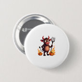 Duivelse Koe Mischief Ronde Button 5,7 Cm (Voorkant /achterkant)