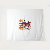 Duivelse Koe Mischief Wandkleed (Voorkant (horizontaal))