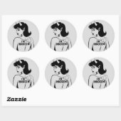 Duivelse onschuldige vrouw ronde sticker (Vel)