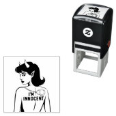 Duivelse onschuldige vrouw zelfinktende stempel (In situ)
