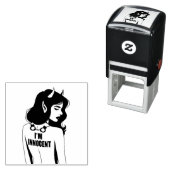 Duivelse onschuldige vrouw zelfinktende stempel (In situ)