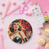  Duivelse Pin-up Papieren Bordje (Feest)