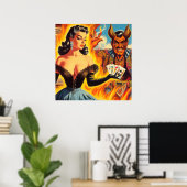 Duivelse Pin-up Poster (Thuiskantoor)