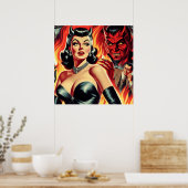  Duivelse Pin-up Poster (Keuken)