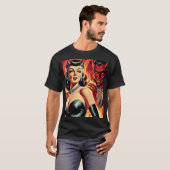 Duivelse Pin-up T-shirt (Voorkant volledig)