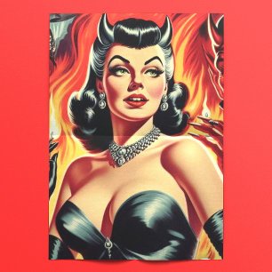 Duivelse Pin-up Tissuepapier