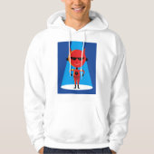 Duivelse superheldenpersonage vet rood en blauw hoodie (Voorkant)