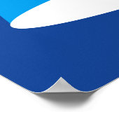 Duivelse superheldenpersonage vet rood en blauw poster (Hoek)