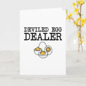 Duivelsei dealer Funny Cooking Potluck Thanksgivin Kaart (Gele Bloem)