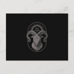 Duivelsgeit Pentagram Baphomet Satan Occult Satani Uitnodiging Briefkaart