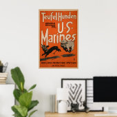 Duivelshond US Marines -917 WWI US Marines Werving Poster (Thuiskantoor)