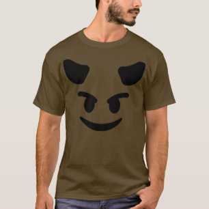 duivelshoornkostuum Emoticon Lachende Duivel Paars T-shirt