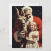 Duivelsinterklaas gotische horror kerst feestdagenkaart (Voorkant)