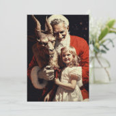 Duivelsinterklaas gotische horror kerst feestdagenkaart (Staand voorkant)