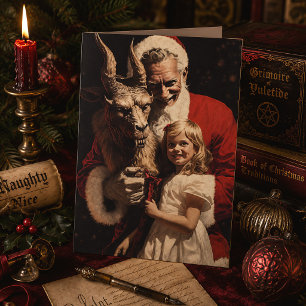 Duivelsinterklaas gotische horror kerst feestdagenkaart