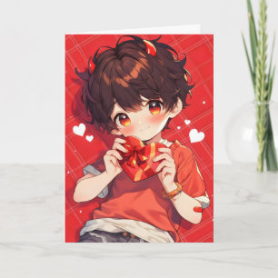 Duivelsjongen Cute Anime Liefde Feestdagen Kaart