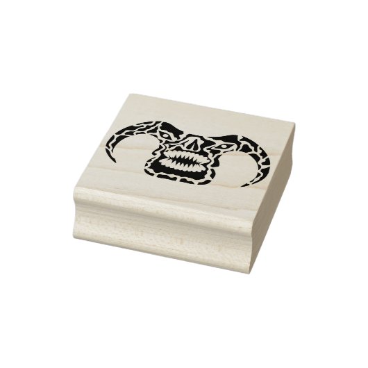 duivelskop kunststempel rubberstempel (Stempel)