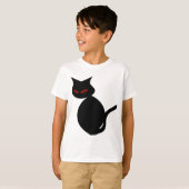 Duivelsogen Zwarte Kat T-shirt (Voorkant volledig)
